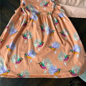 H&M Kids Dress with Hummingbird Print - Orange